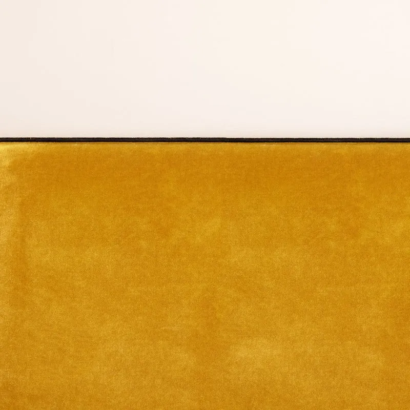 Housse de tête de lit DARIO ocre et bourdon noir