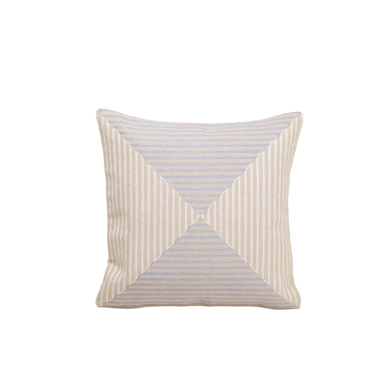 Housse de coussin JHULIO naturel et bleuté