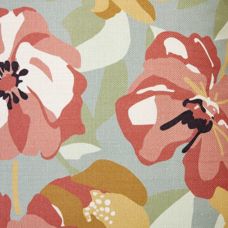 Housse de coussin ADELISE céladon et terracotta