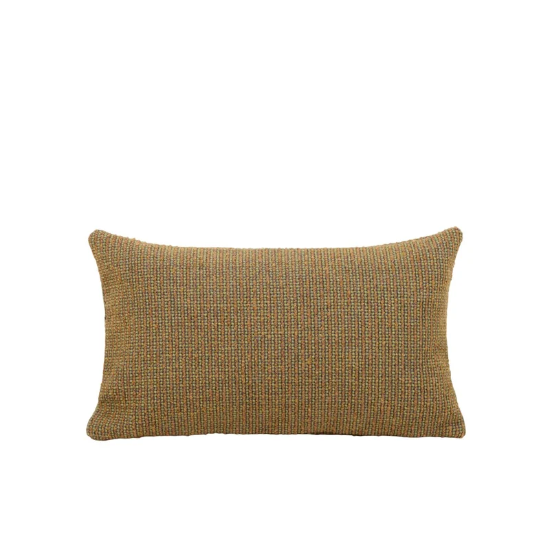 Housse de coussin TEORA vert et moutarde