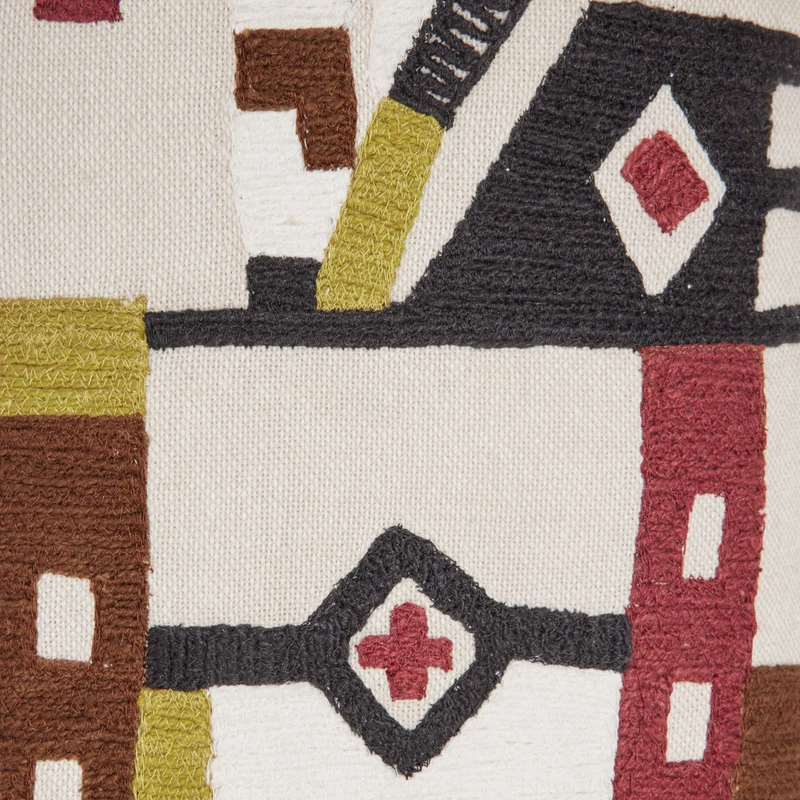 Housse de coussin HAZCAS naturel et sangria