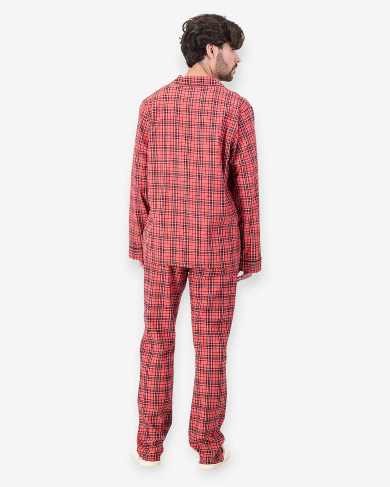 Men's Flannel Pyjamas - Camden Red
