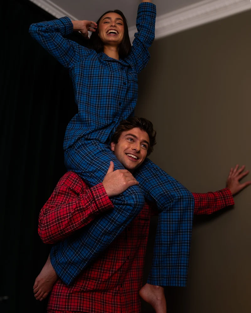 Men's Flannel Pyjamas - Camden Red
