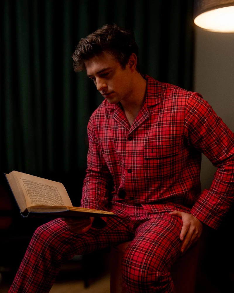 Men's Flannel Pyjamas - Camden Red