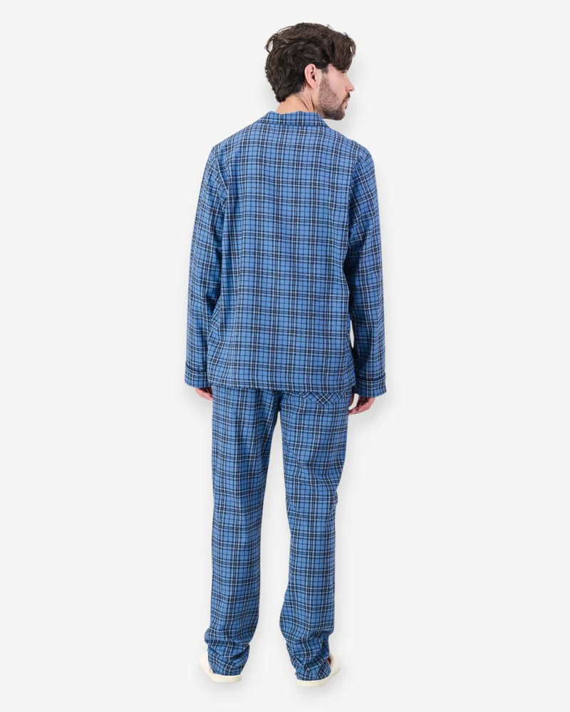 Men's Flannel Pyjamas - Camden Blue