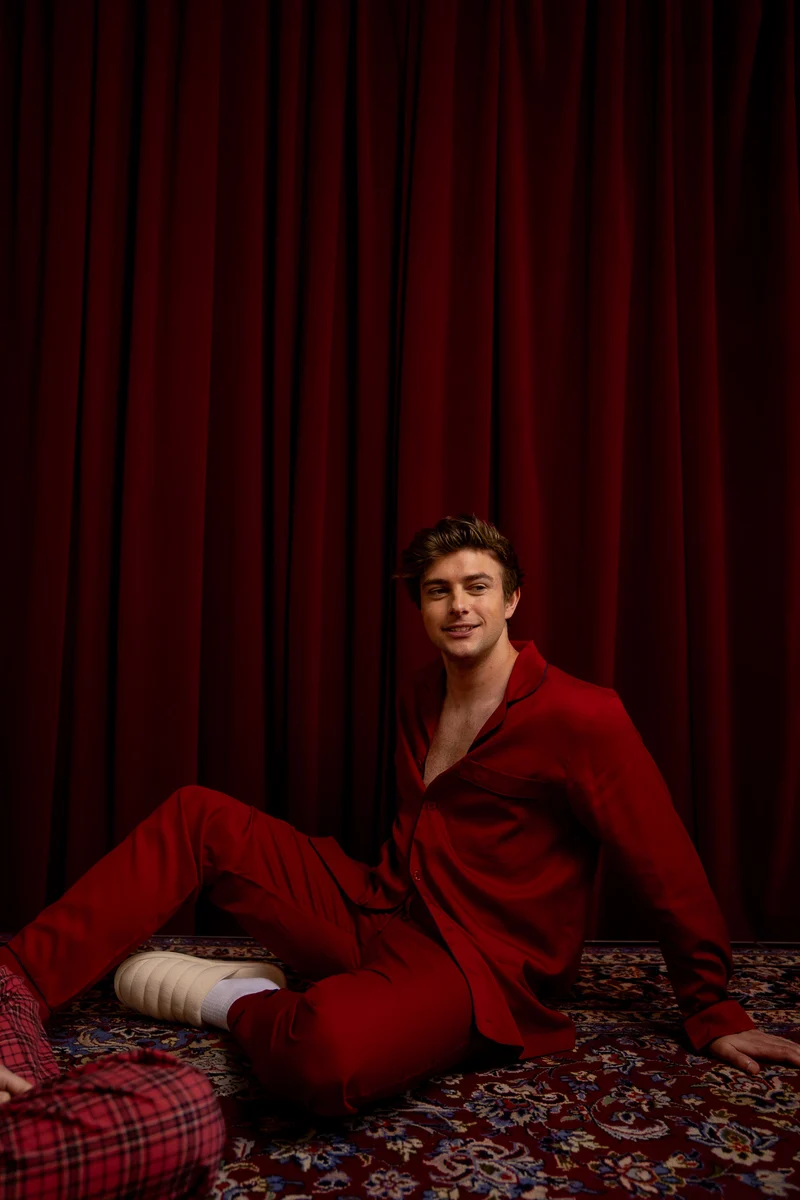 Men's Pyjamas - Red Tencel