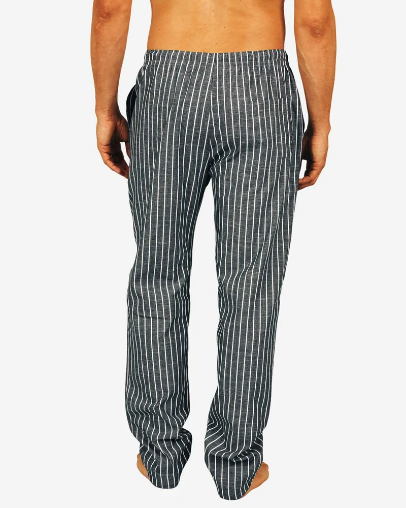 Men's PJ Pants - Chambray Black Stripe