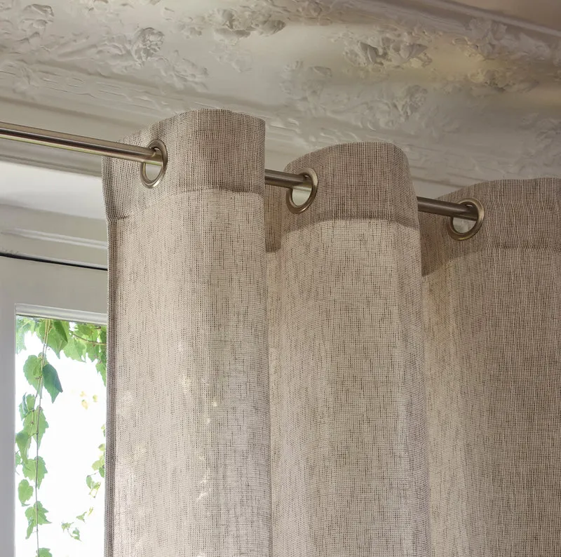 Voilage à oeillets NEAPOLI beige chiné