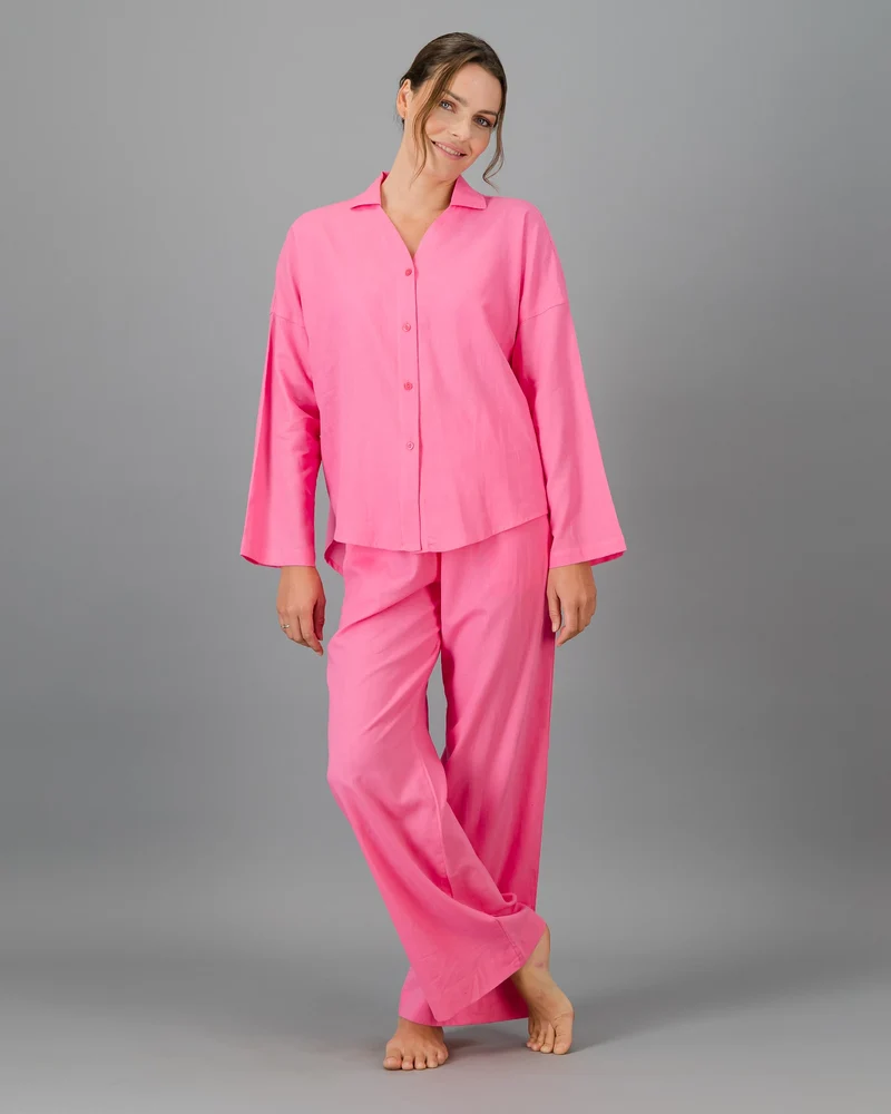 Pink Linen Shirt for Women