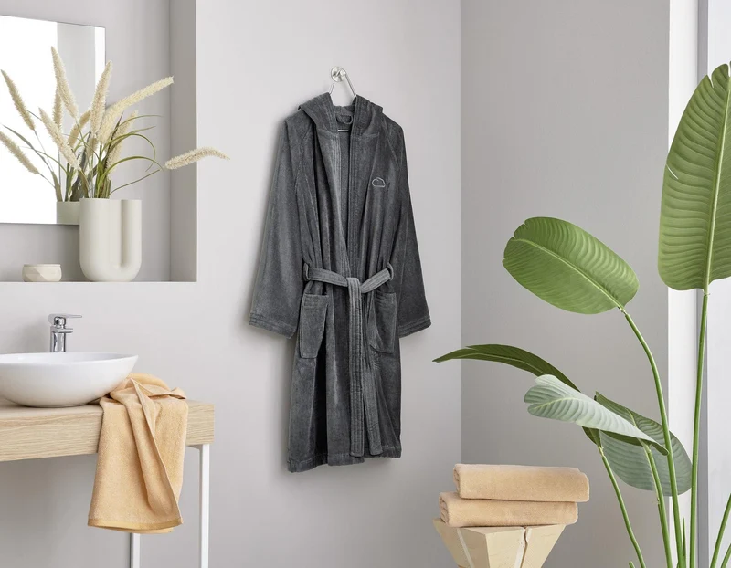 Frottier Bademantel CHILL Anthrazit L / XL
