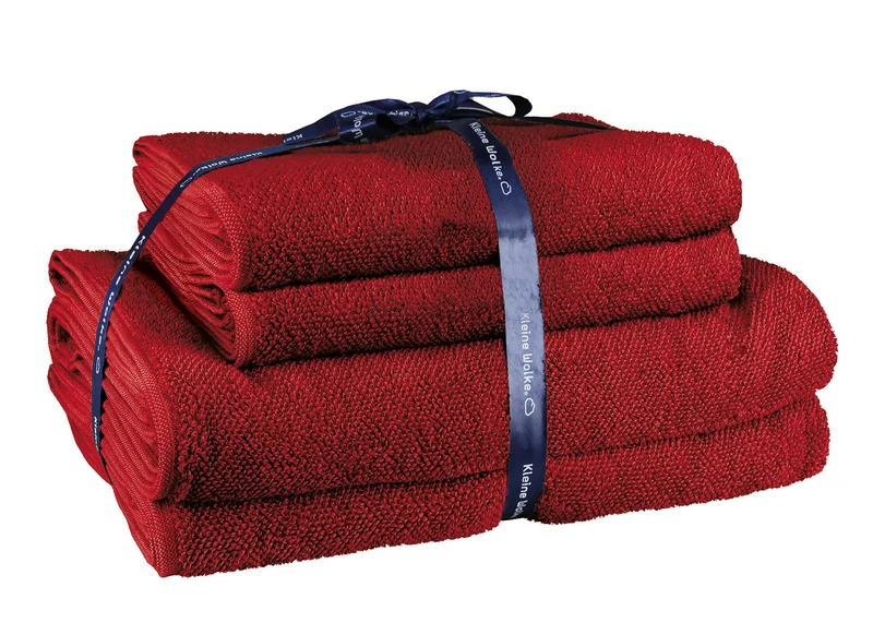 Frottier-Set CHILL Rubin Set 4-teilig mit je 2 Stück 50 x 100 und 70 x 140 cm