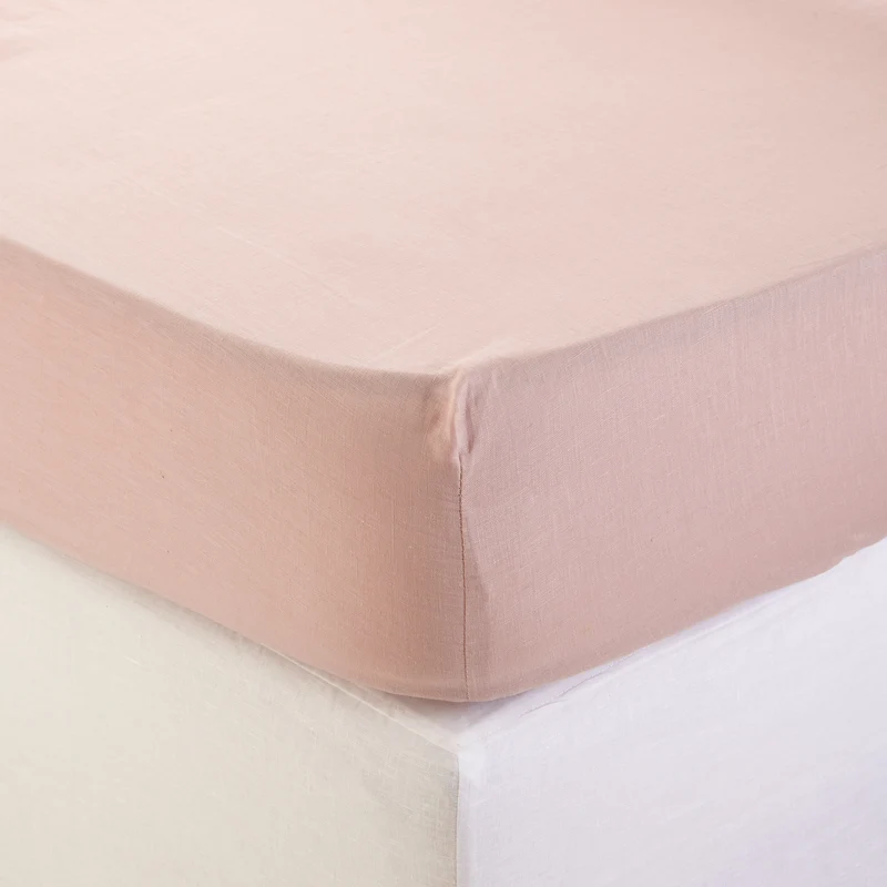 Drap Housse CARLINA rose poudré