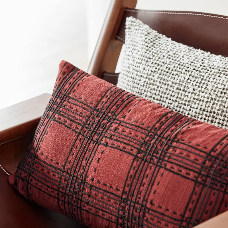 Housse de coussin KENETH sangria