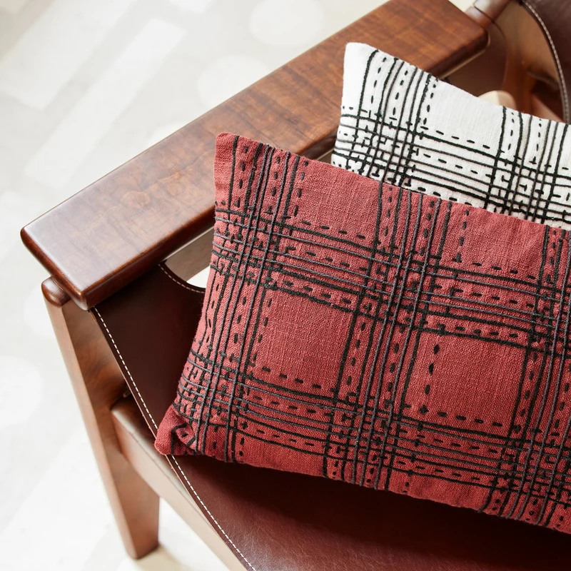 Housse de coussin KENETH sangria