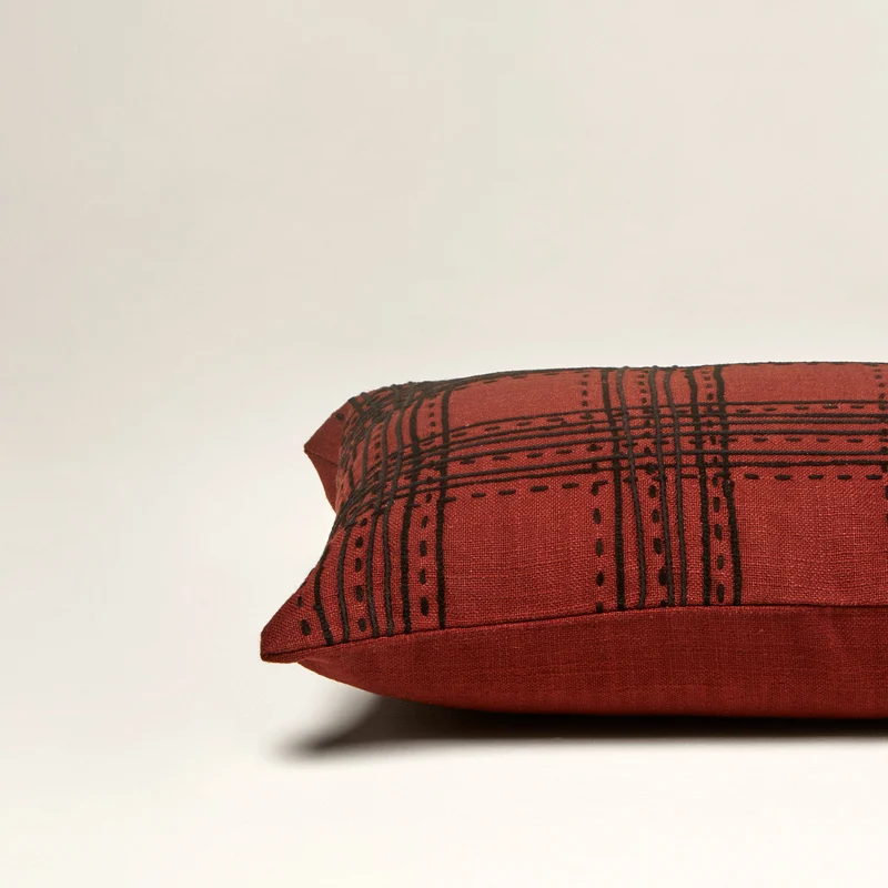 Housse de coussin KENETH sangria
