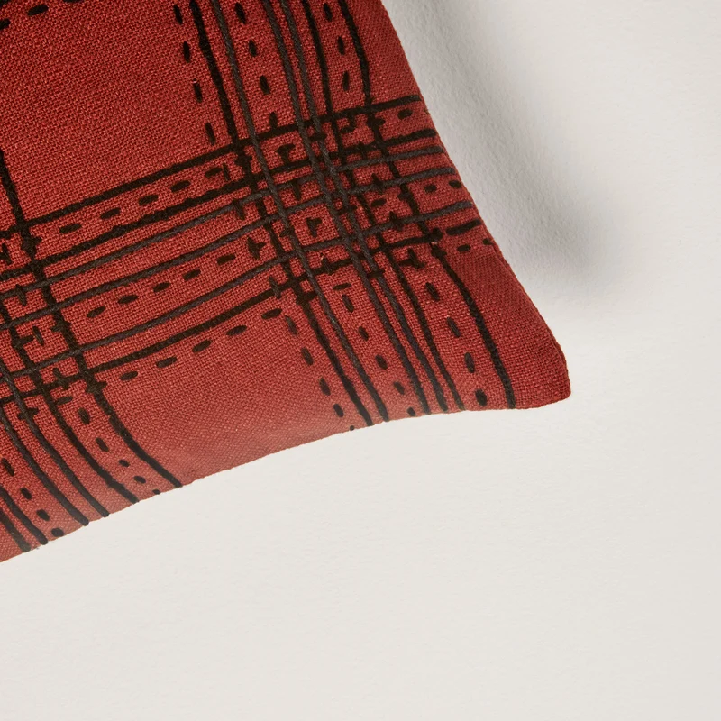 Housse de coussin KENETH sangria