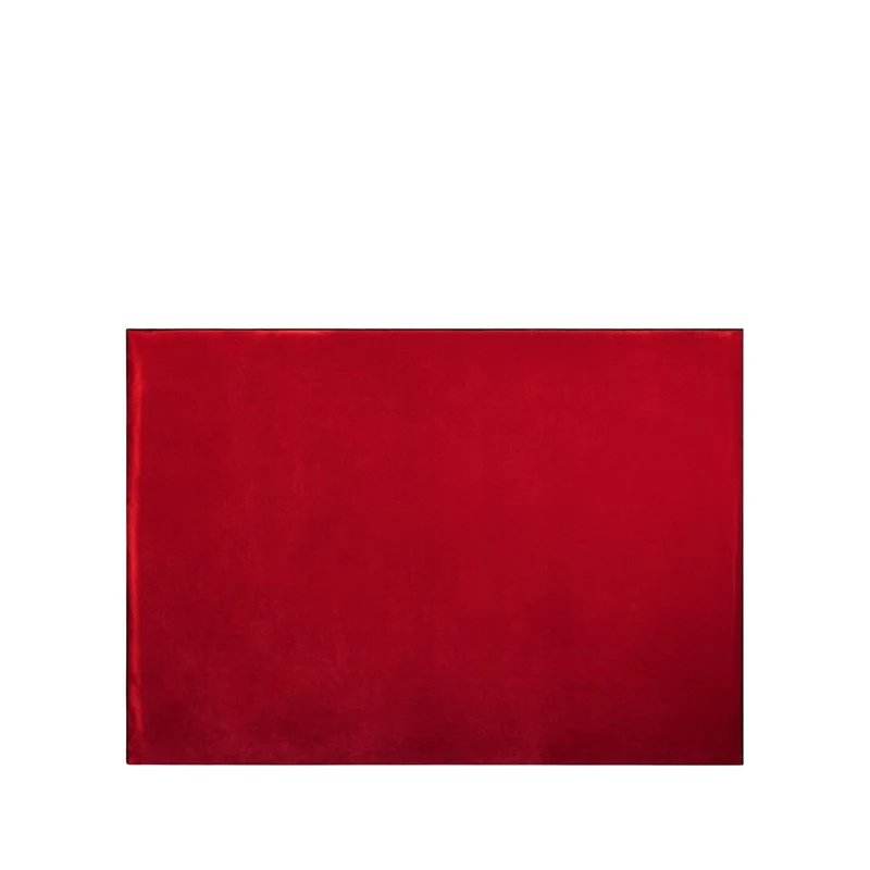 Housse de tête de lit DARIO rouge opéra et bourdon noir