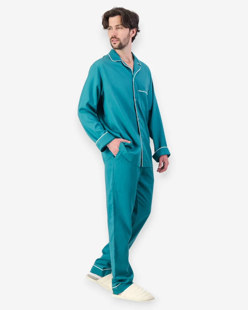 Men's Pyjamas - Teal Tencel