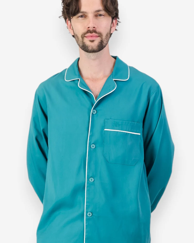Men's Pyjamas - Teal Tencel