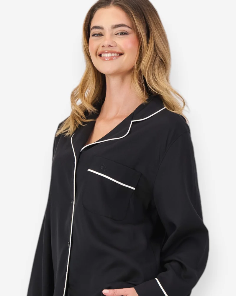 Women's Pyjamas – Black Tencel