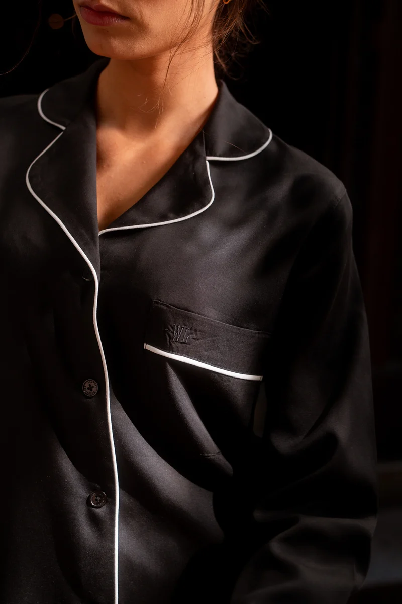 Women's Pyjamas – Black Tencel