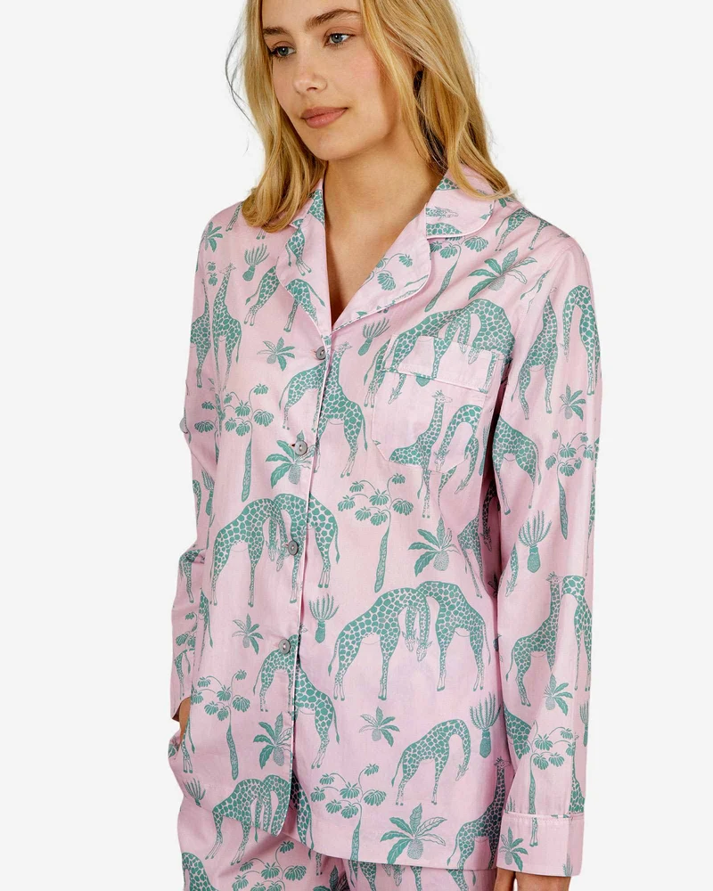 Women's Pyjamas – Giraffes Pink