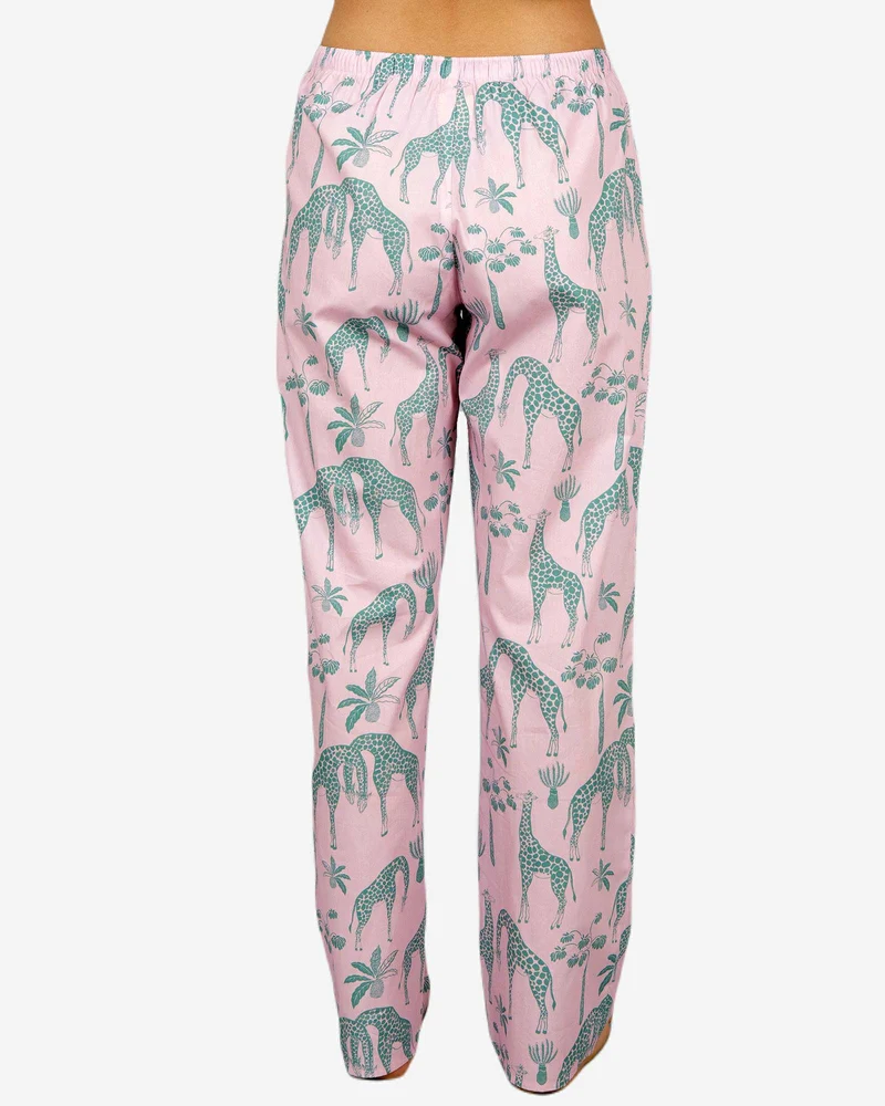 Women's Pyjamas – Giraffes Pink