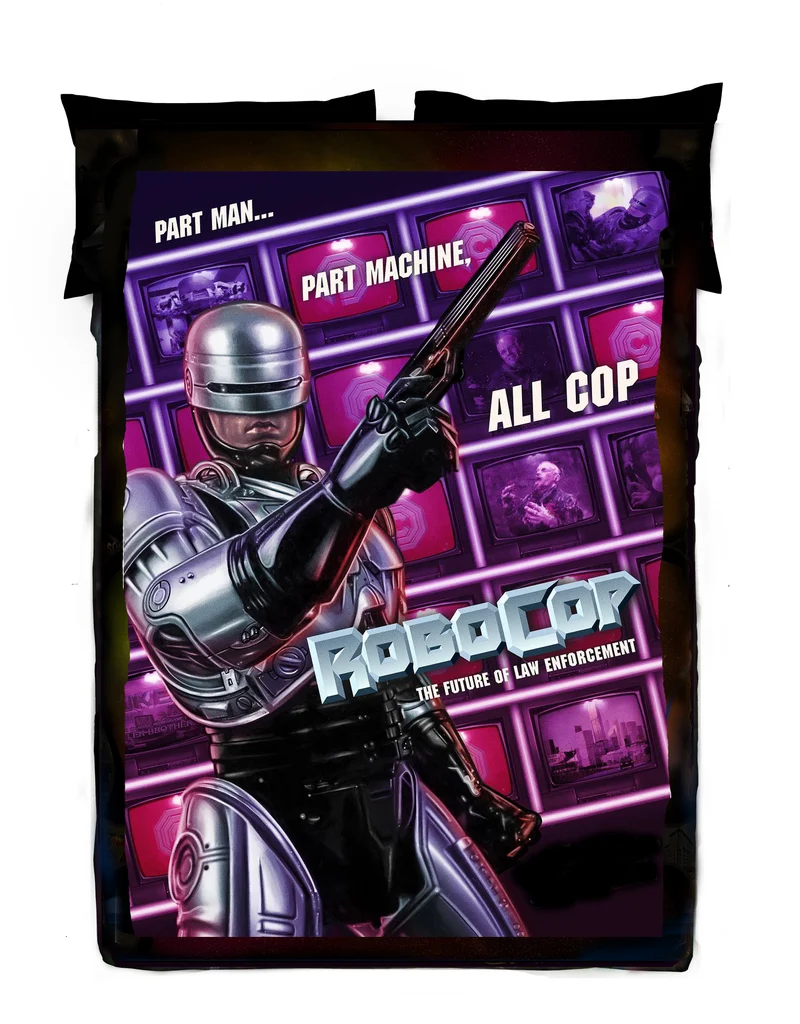 Horror Movie Blanket - Robocop Blanket - Luxury Twin / Double Fleece Blanket