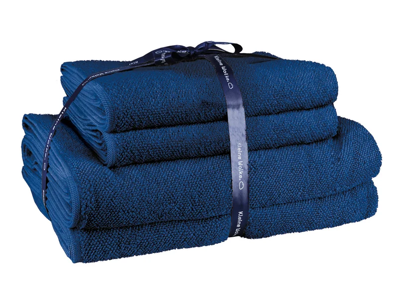 Frottier-Set CHILL Atlantikblau Set 4-teilig mit je 2 Stück 50 x 100 und 70 x 140 cm