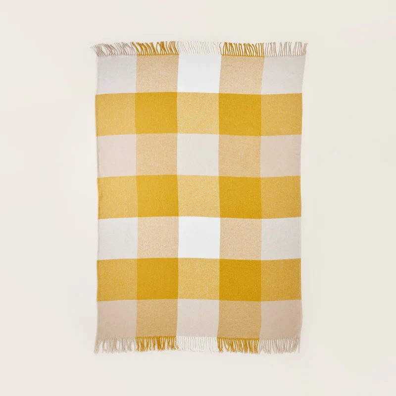 Plaid LIVIA jaune maïs