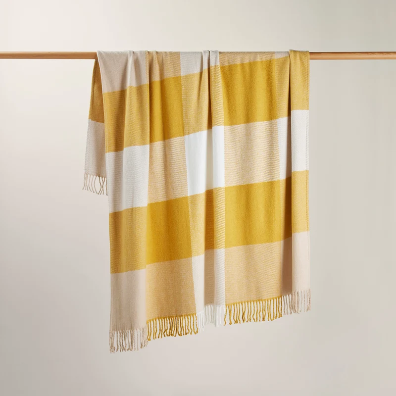 Plaid LIVIA jaune maïs