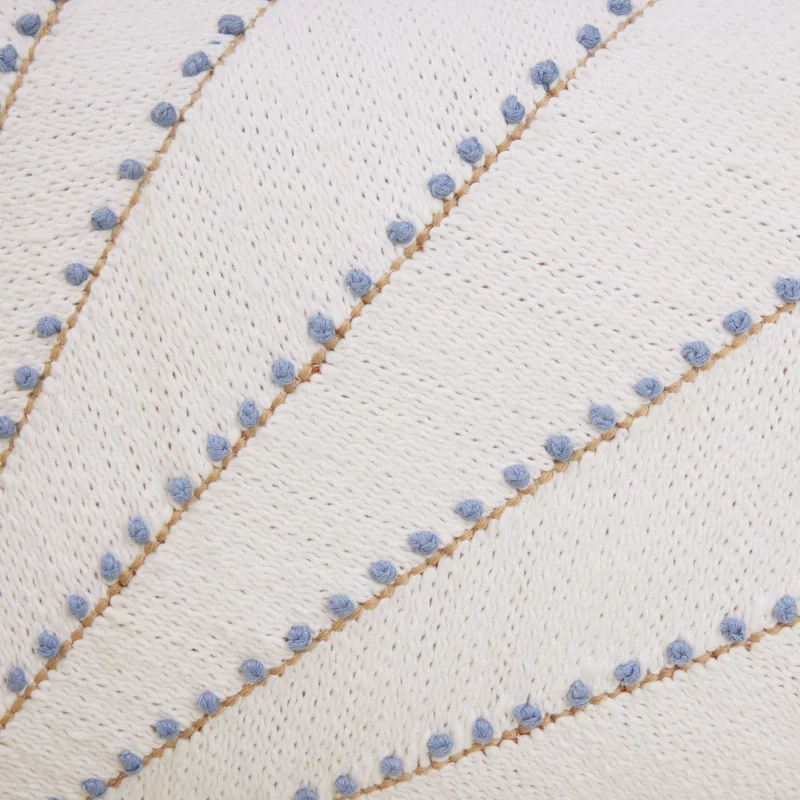 Housse de coussin OCEANA blanc et bleuté