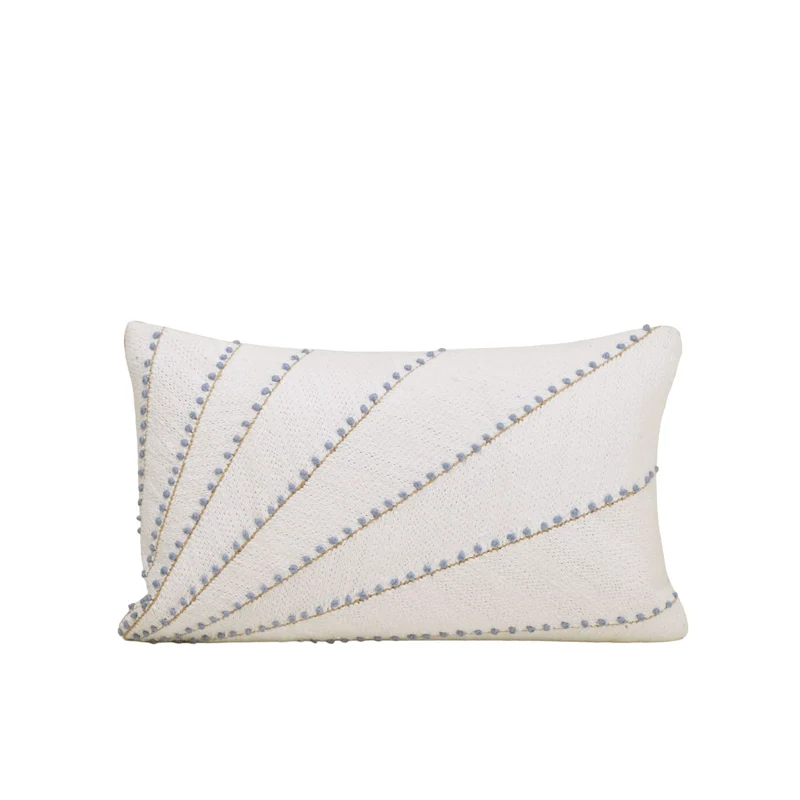 Housse de coussin OCEANA blanc et bleuté