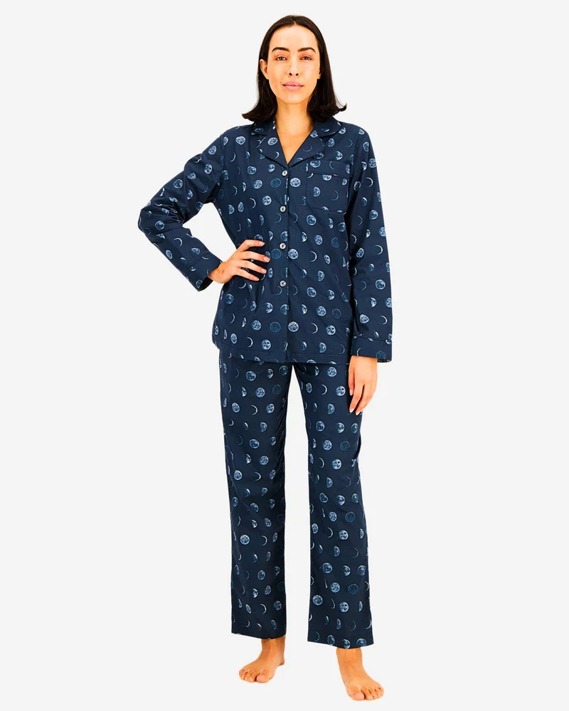 Blue Matching Pyjamas - Moons