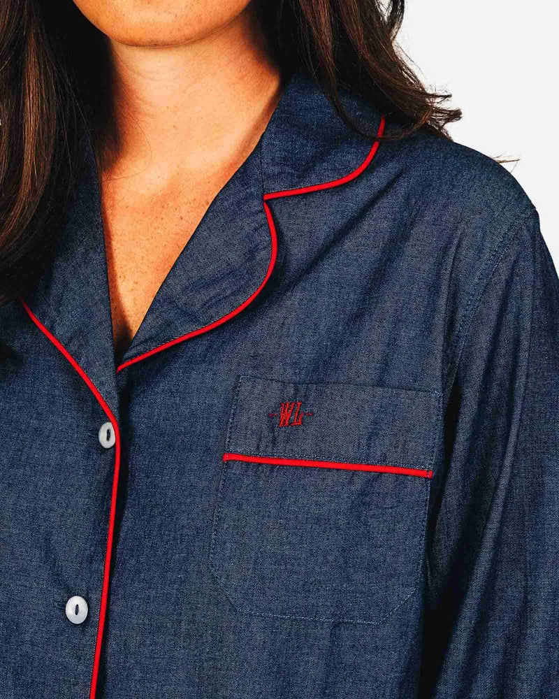 Blue Matching PJs - Denim Dark Blue