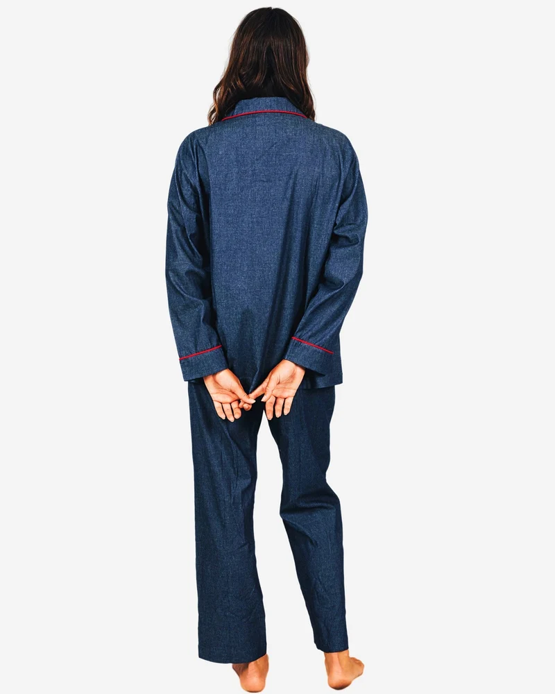 Blue Matching PJs - Denim Dark Blue