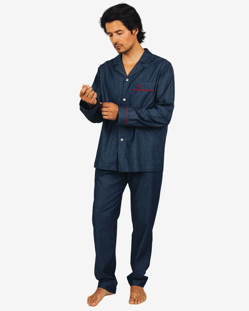 Blue Matching PJs - Denim Dark Blue