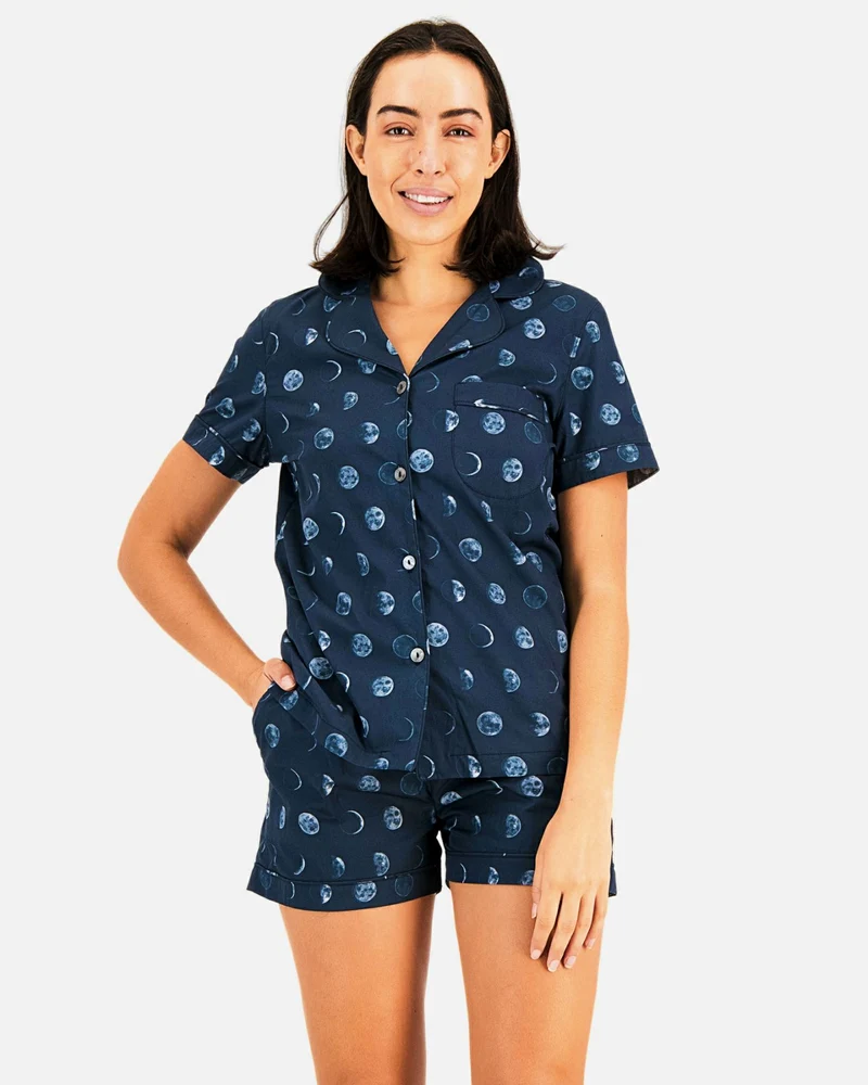 Matching Pyjamas & Short PJs for couples - Moons