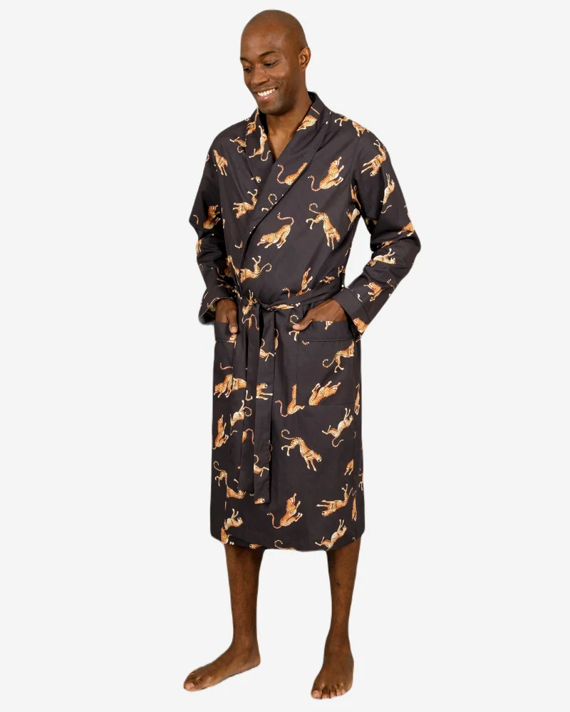 Men's dressing gown – Jumping Cheetah