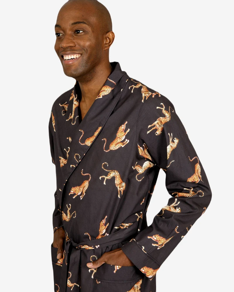 Men's dressing gown – Jumping Cheetah