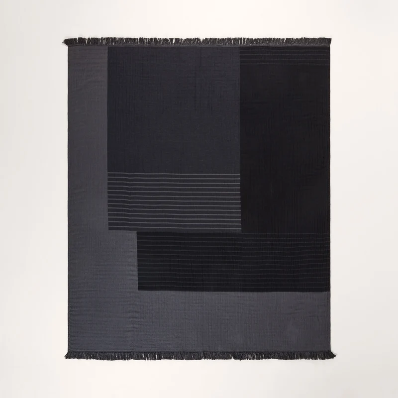 Plaid CHARLY noir graphite