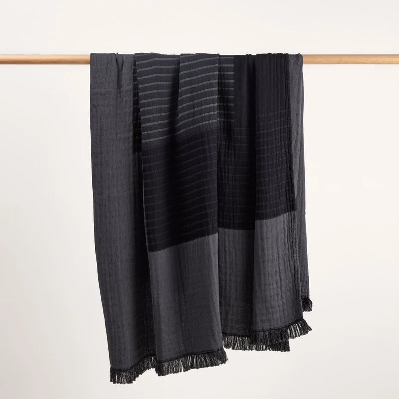Plaid CHARLY noir graphite
