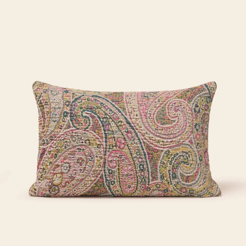 Housse de coussin NAZANEEN ivoire et multicolore