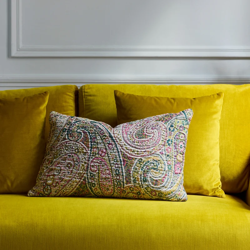 Housse de coussin NAZANEEN ivoire et multicolore