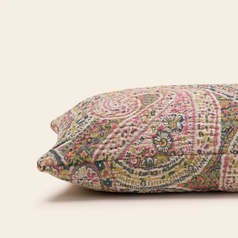 Housse de coussin NAZANEEN ivoire et multicolore