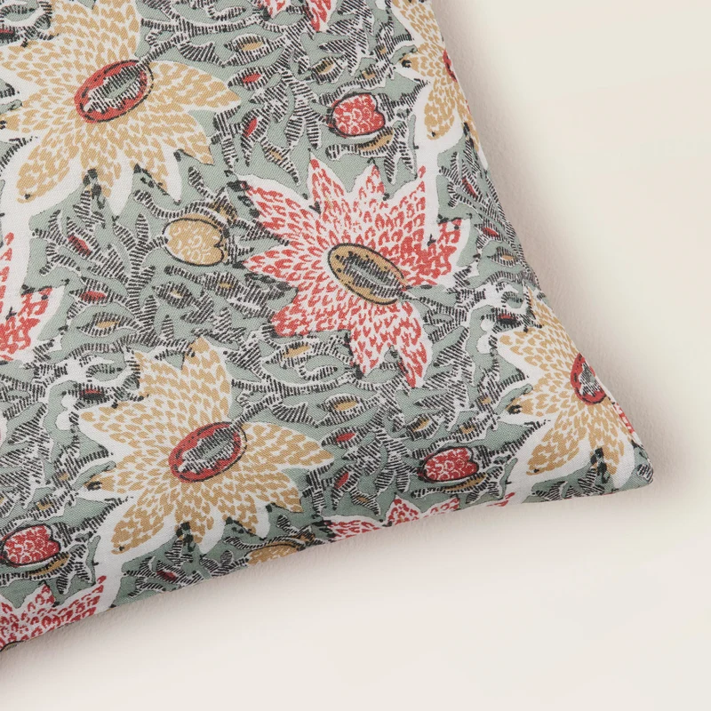 Housse de coussin KEYA vert de gris