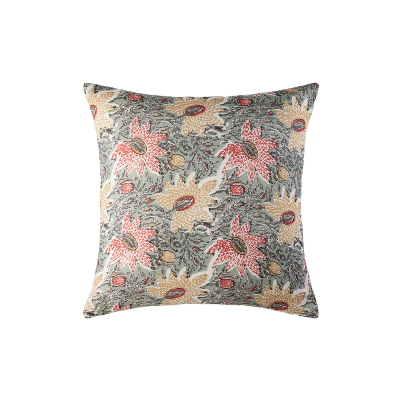 Housse de coussin KEYA vert de gris