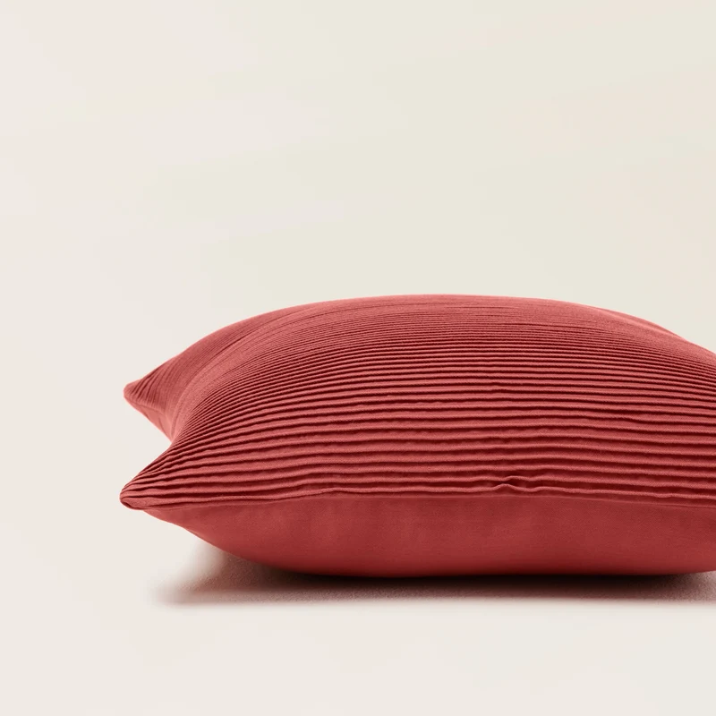 Housse de coussin ONDINE framboise