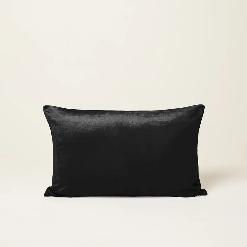 Housse de coussin CASTIGLIONE noir et taupe