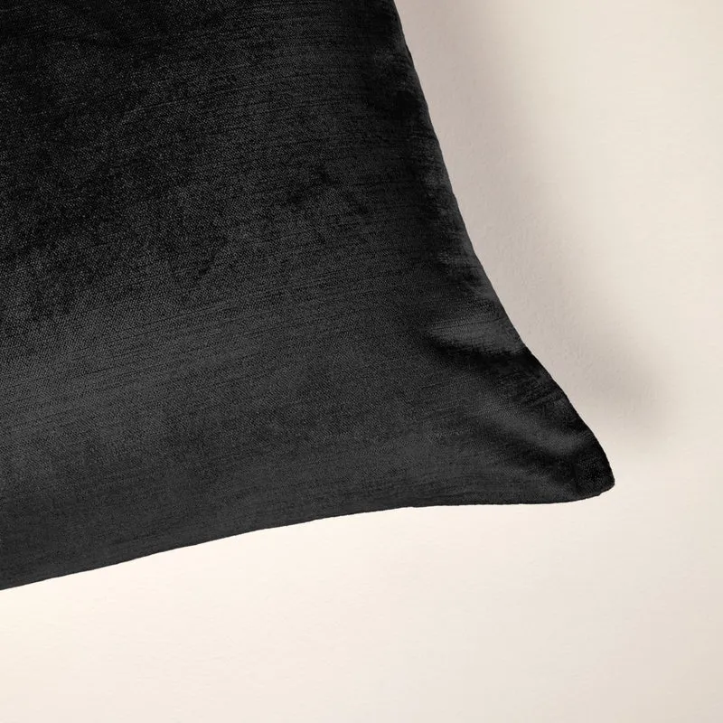 Housse de coussin CASTIGLIONE noir et taupe